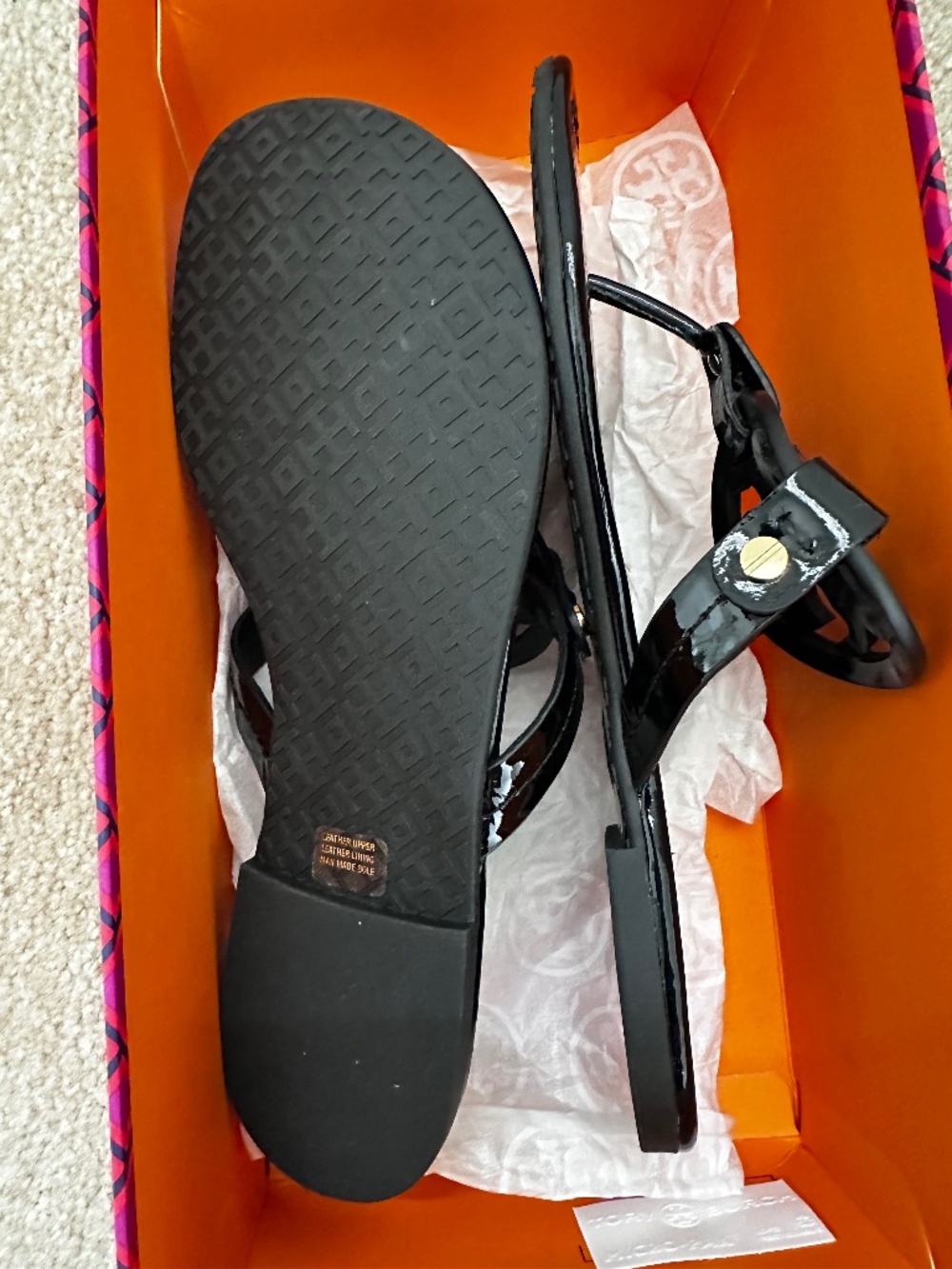 Tory Burch -Black Patent Miller Sandal